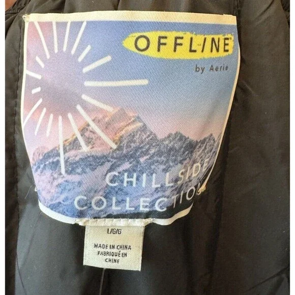 Aerie Offline Chillside Snow Pants‎ Size Large NEW Down Alternative Black Ski - Picture 12 of 15
